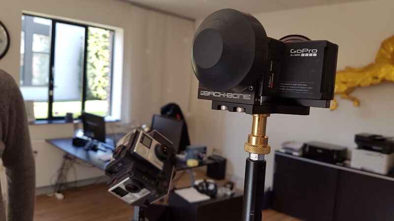 Ein Zweier-Rig (im Hintergrund Philipps unaufgeräumter Schreibtisch)