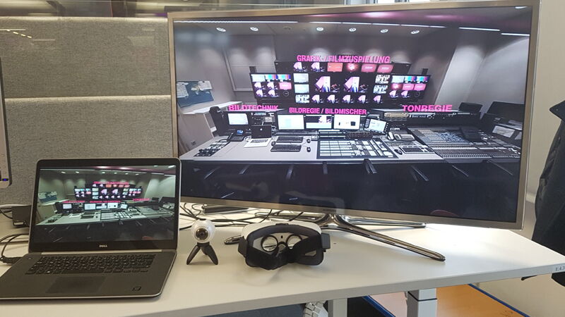 Die Regie des TV-Studios