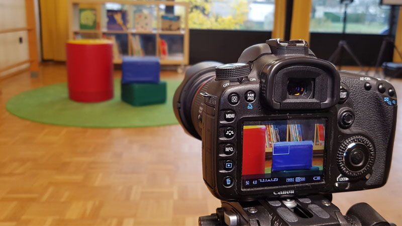 Platz für die Vorlesepatin und die Kinder am zweiten Drehtag