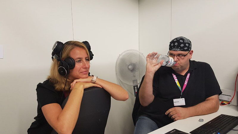 Redakteurin Yvonne Lange und Cutter Björn Kozok