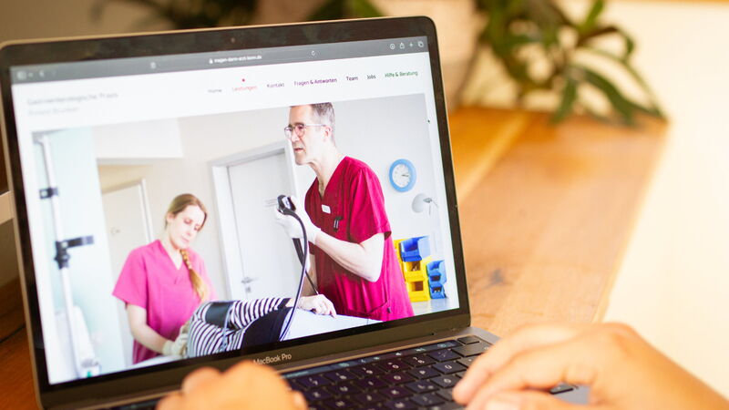 Website für eine gastroenterologische Praxis aus Bonn