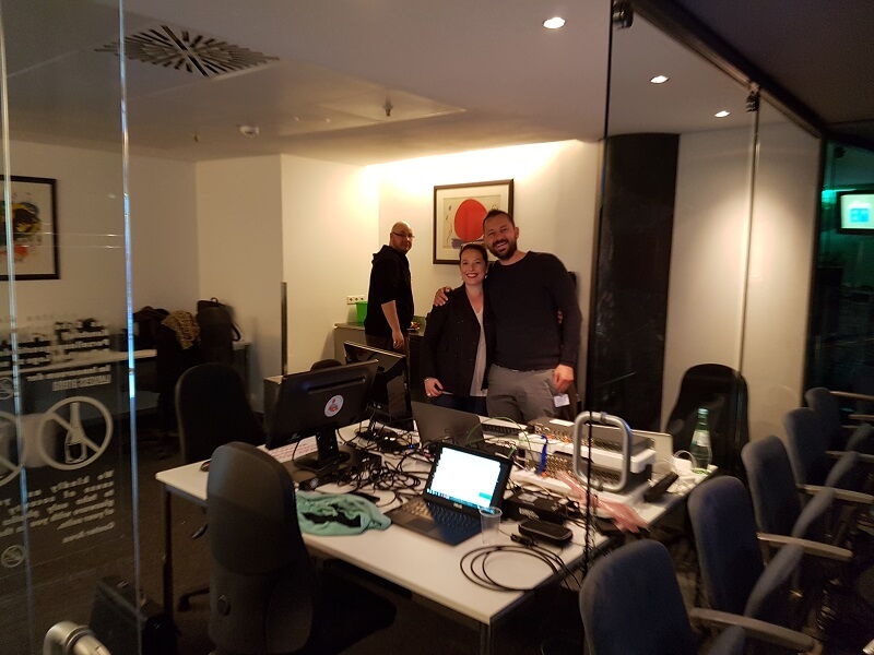 So sah es aus - unser Arbeitsplatz in der Loge der Lanxess Arena