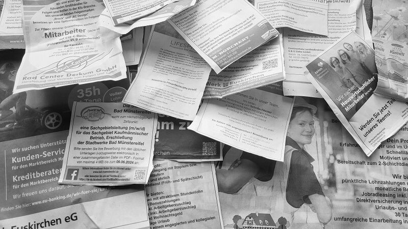Stellenanzeigen führen oft nicht zum Erfolg.