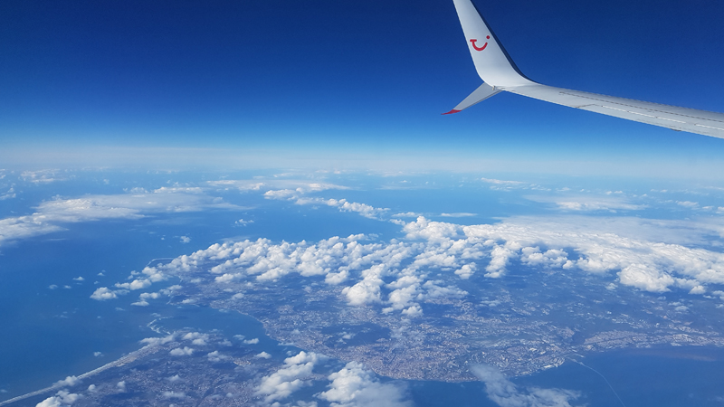 Blick aus dem Flugzeug
