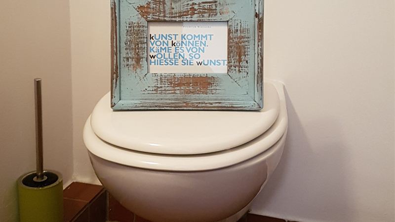 Kunst auf dem Klo