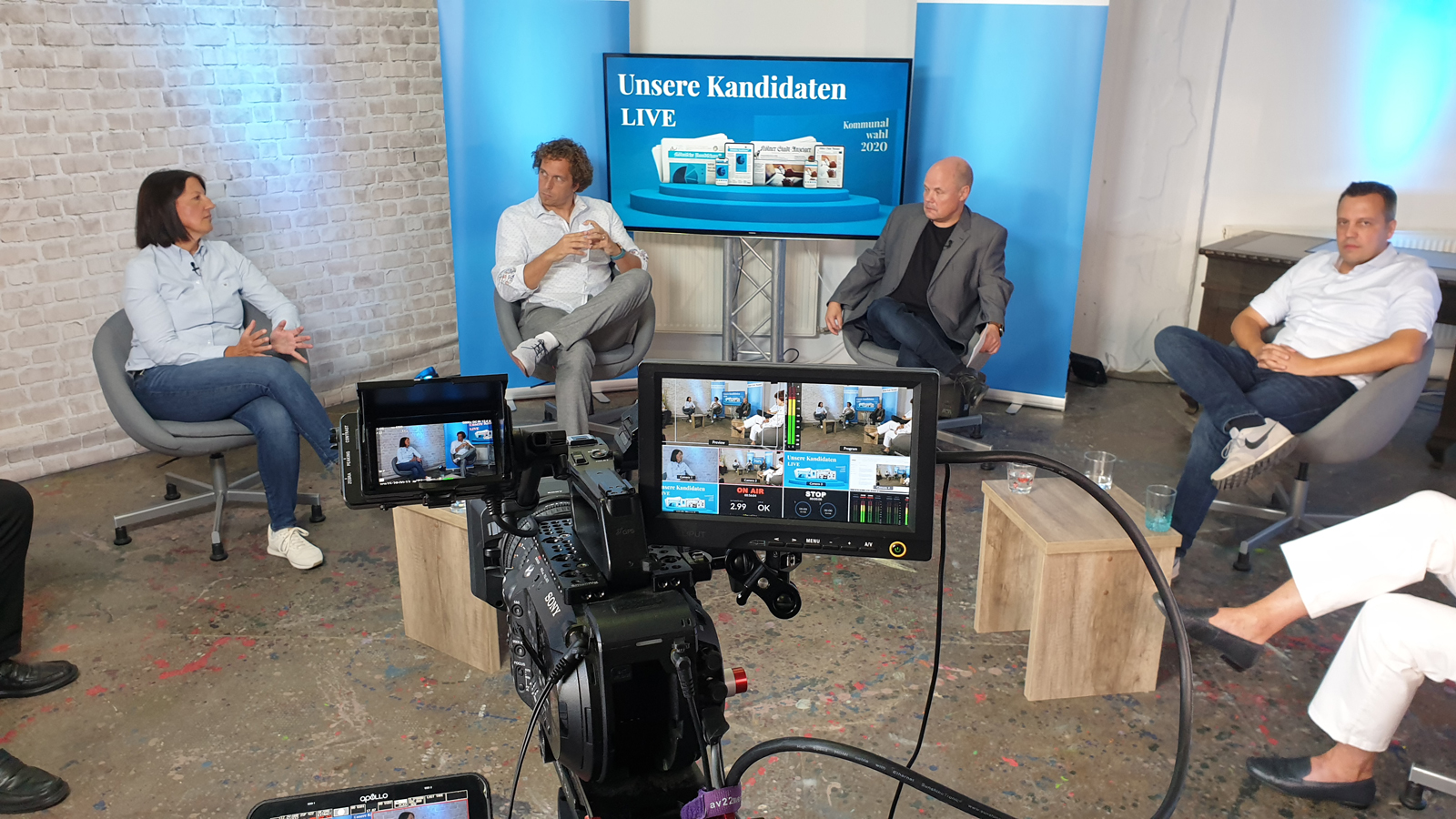 Redakteure von Kölner Stadt-Anzeiger und Kölnischer Rundschau interviewen die Euskirchener Bürgermeister&shy;kandidaten.